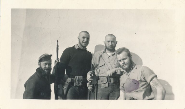 F.G. Wilkes with wartime crew