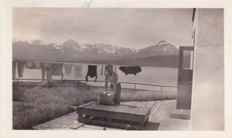 J. Paul Mestrezat, wash day, 1939