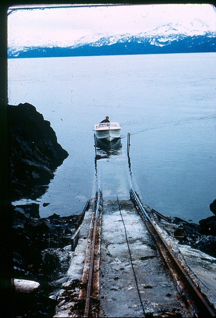 Retrieving boat 1972. Tom Schmidt